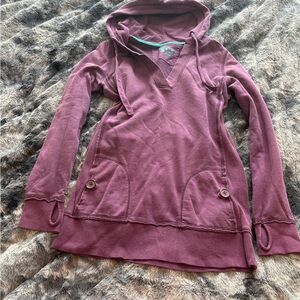 SO Mauve Hooded Long Sleeve Pullover with Front Pockets